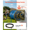 VEVOR Wall Mounted Garden Hose Reel, Holds 200 Feet of 5/8-inch Hose, Outdoor Heavy-Duty Waterhose Holder Winder, with Brass Connector, Decorative Pattern, Bronze Finish, for Backyards and Gardens