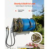 VEVOR Wall Mounted Garden Hose Reel, Holds 200 Feet of 5/8-inch Hose, Outdoor Heavy-Duty Waterhose Holder Winder, with Brass Connector, Decorative Pattern, Bronze Finish, for Backyards and Gardens