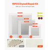 VEVOR 16PCS Drywall Repair Kit, 4/6/8-inch Aluminum Dry Wall Repair Patch Kit with 2 Scrapers & 2 Sandpapers, Self-Adhesive Drywall Patches for Nail Holes, Wall Cracks, Peeling, Scraping