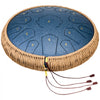 VEVOR Steel Tongue Drum, 14 in & 15 Notes, Rain Drum for Outside Garden, C Major Key, Tank Drum with 2 Mallets & Carry Bag, Hand Pan Drum Percussion Instrument for Musical Education Yoga, Navy Blue