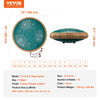 VEVOR Steel Tongue Drum, 14 in & 15 Notes, Rain Drum for Outside Garden, D Major Key, Tank Drum with 2 Mallets & Carry Bag, Hand Pan Drum Percussion Instrument for Musical Education Yoga, Green