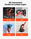 VEVOR Cordless Drywall Sander, 450W Electric Sander, Popcorn Ceiling Removal Tool with Vacuum Dust Collection, 7 Variable Speed 0-1600 RPM, LED Light, Foldable & Extendable Handle, 15 Sanding Discs