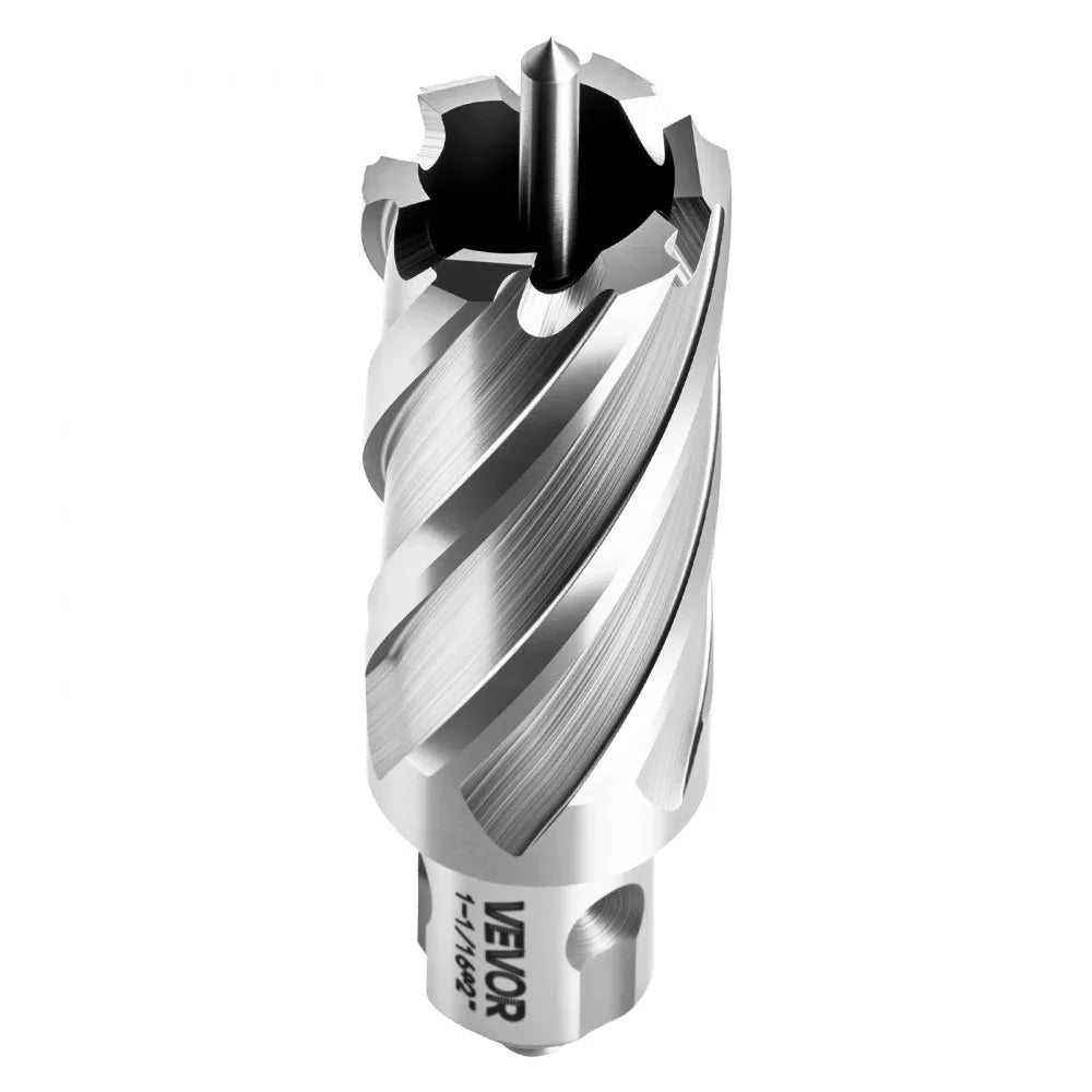 VEVOR Annular Cutter Set, 13 pcs Universal Shank Mag Drill Bits Kit, 2" Cutting Depth, 7/16" to 1-1/16" Cutting Diameter, HSS, 11 Drill Bits with 2 Pilot Pins, Plastic Case, for Magnetic Drills, Steel