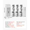 VEVOR Annular Cutter Set, 5 pcs Weldon Shank Mag Drill Bits Kit, 1" Cutting Depth, 1/2" Cutting Diameter, HSS, 3 Drill Bits with 2 Pilot Pins and 3 Plastic Cases, for Magnetic Drills, Steel, Aluminum