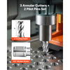 VEVOR Annular Cutter Set, 5 pcs Weldon Shank Mag Drill Bits Kit, 1" Cutting Depth, 5/8" Cutting Diameter, HSS, 3 Drill Bits with 2 Pilot Pins and 3 Plastic Cases, for Magnetic Drills, Steel, Aluminum
