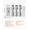 VEVOR Annular Cutter Set, 5 pcs Weldon Shank Mag Drill Bits Kit, 1" Cutting Depth, 5/8" Cutting Diameter, HSS, 3 Drill Bits with 2 Pilot Pins and 3 Plastic Cases, for Magnetic Drills, Steel, Aluminum