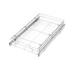 VEVOR Pull Out Cabinet Organizer 12.2"W x 20.98"D Steel Slide Out Drawers, for Kitchen Bathroom Pantry Home Organization, Chrome-Plated Finish, Heavy Duty Storage Sliding Shelves for Base Cabinets