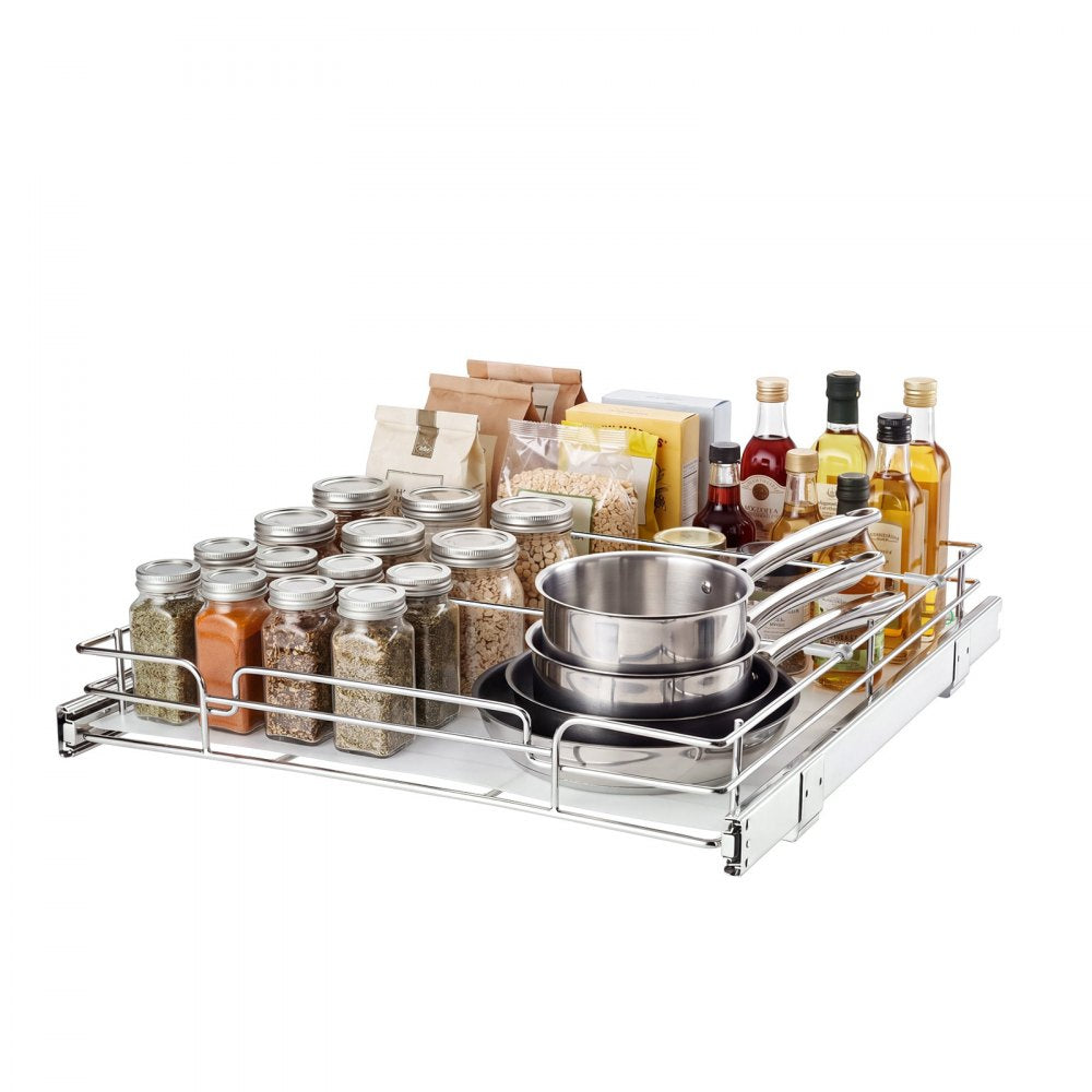 Vevor Pull-Out Cabinet Organizer Chrome-Plated Steel Slide-Out Drawer 18.11