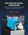 VEVOR Slushie Machine, 6L/1.6Gal x 2 Tank Commercial Slushy Maker, Frozen Drink Maker with Self-Cleaning, Margarita Machine for Restaurants Bars Party for Slushie, Margaritas, Milkshake & More