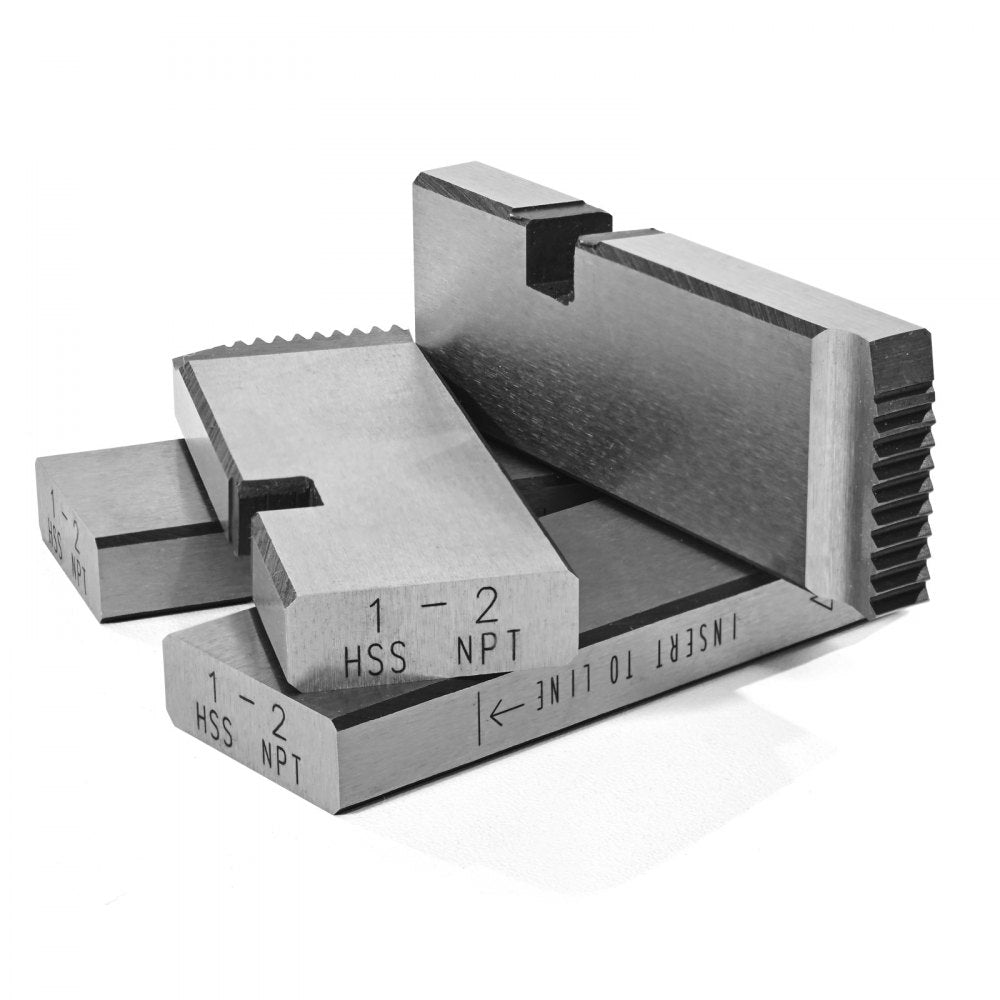 VEVOR Threading Machine Dies, 1"-2" NPT Pipe Dies(4 Packs), Right-Handed HSS Pipe Threading Dies, Fit VEVOR Split-Type Machines, RIDGID Universal Die Heads 504A, 711, 713, 811A, 815A, 816, 817, 842