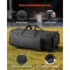 VEVOR Drum Hardware Bag with Wheels, 1680D, Drum Set Equipment Carry Bag, Carrying Case with Sturdy Handle, Durable Zipper, Smooth PVC Wheels, Multiple Pockets, for Hardware and Stand Accessory, Black