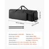 VEVOR Drum Hardware Bag with Wheels, 1680D, Drum Set Equipment Carry Bag, Carrying Case with Sturdy Handle, Durable Zipper, Smooth PVC Wheels, Multiple Pockets, for Hardware and Stand Accessory, Black