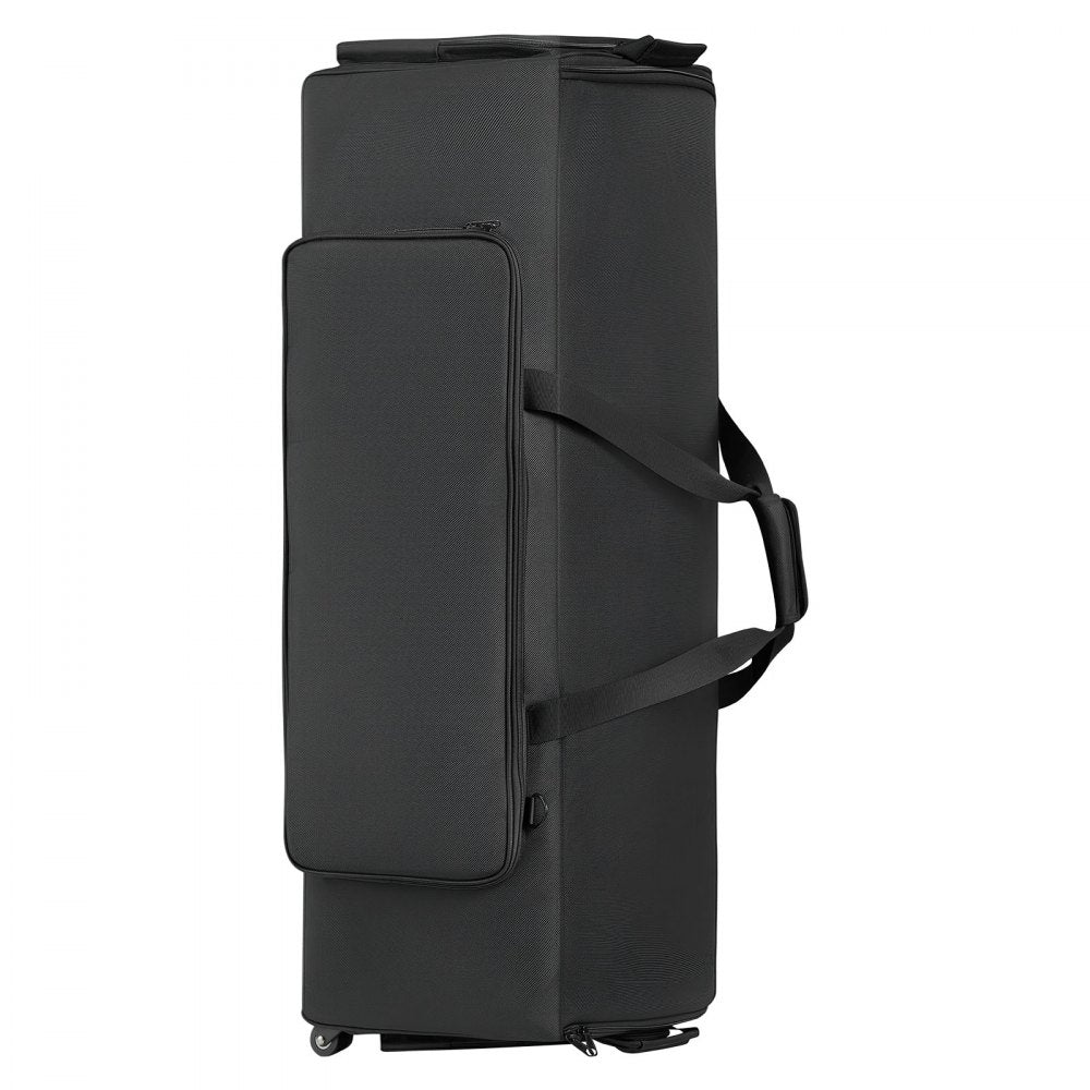 VEVOR Drum Hardware Bag with Wheels, 1680D, Drum Set Equipment Carry Bag, Carrying Case with Sturdy Handle, Durable Zipper, Smooth PVC Wheels, Multiple Pockets, for Hardware and Stand Accessory, Black