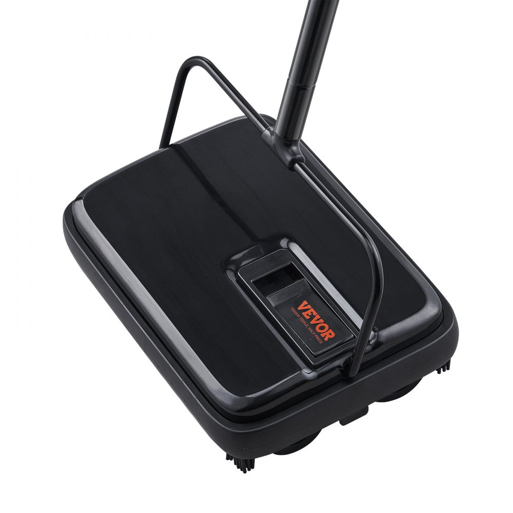 VEVOR Carpet Sweeper, 7.87 in Sweeping Paths, Floor Sweeper Manual Non Electric, 300 ml Dustbin Capacity with Comb for Home Office Rugs Hardwood Surfaces Wood Floors Laminate, Cleans Dust Pet Hair