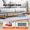 VEVOR Carpet Sweeper Manual, Floor Sweeper with 300 ml Dustbin Capacity Easy to Empty, 6.7 inch Cleaning Width for Home Office Carpets Pet Hair Dust, Red