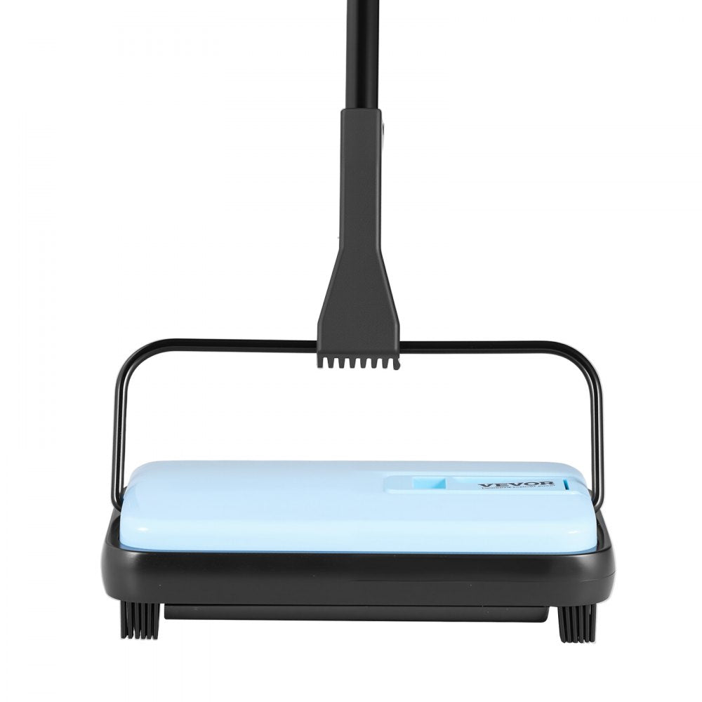 VEVOR Carpet Sweeper Manual, Floor Sweeper with 300 ml Dustbin Capacity Easy to Empty, 6.7 inch Cleaning Width for Home Office Carpets Pet Hair Dust, Blue