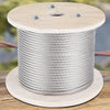 VEVOR 316 Stainless Steel Cable, 500FT Stainless Steel Wire Rope of 5/32 Inch Diameter and 1x19 Construction, 3300 LBS Breaking Strength Steel Cable for Outdoor Railing Decking DIY Balustrade