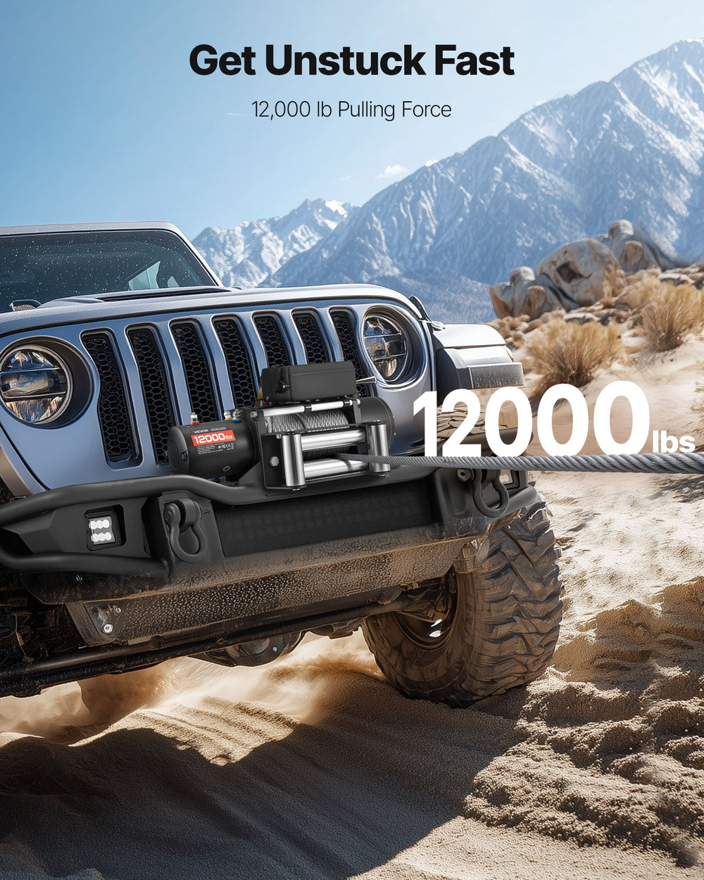 VEVOR 12000 lb 12V electric winch - image 2