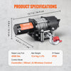 VEVOR Electric Winch, 12V 4500 lb Load Capacity Steel Rope Winch, IP55 1/4” x 39ft ATV UTV Winch with Wireless Handheld Remote & 4-Way Fairlead for Towing Jeep Off-Road SUV Truck Car Trailer Boat