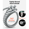 VEVOR 3/32 Inch Wire Rope Kit, 165 ft Length, 304 Stainless Steel Wire Cable, 450 lbs Breaking Strength, 7 x 7 Strands Construction, Steel Cable for Deck Railing System, Garden Trellis, String Lights