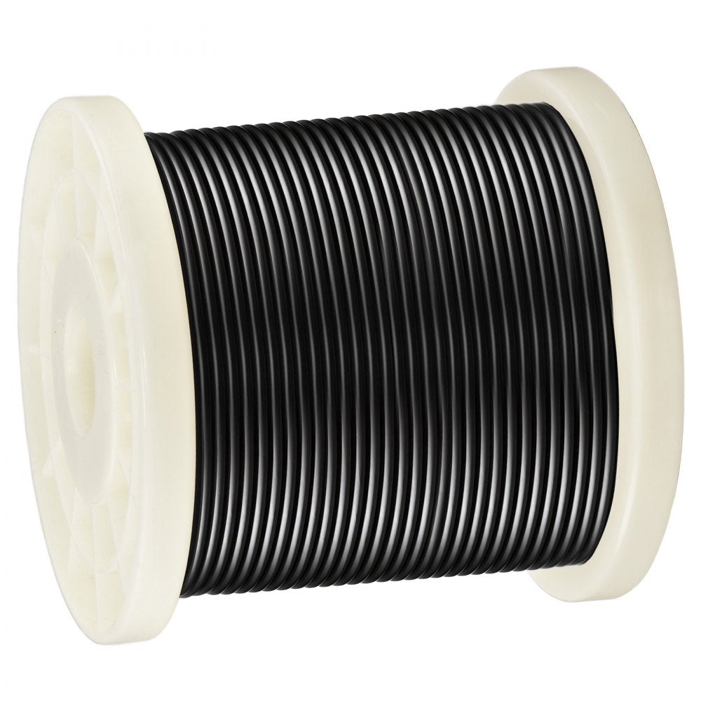 VEVOR 3/32 Inch Wire Rope Kit, 165 ft Length, 304 Stainless Steel Wire Cable, 450 lbs Breaking Strength, 7 x 7 Strands Construction, Steel Cable for Deck Railing System, Garden Trellis, String Lights