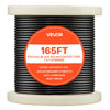 VEVOR 3/32 Inch Wire Rope Kit, 165 ft Length, 304 Stainless Steel Wire Cable, 450 lbs Breaking Strength, 7 x 7 Strands Construction, Steel Cable for Deck Railing System, Garden Trellis, String Lights