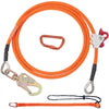 VEVOR 12.7mm Steel Core Flipline, 10ft(3m) Arborist Flipline, Flip Line for Tree Climbing with Alloy Steel Snap Hook & Aluminum Alloy Carabiner, 30KN Breaking Tension for Fall Protection, Tree Climber