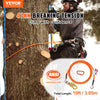 VEVOR 16mm Steel Core Flipline, 10ft(3m) Arborist Flipline, Flip Line for Tree Climbing with Alloy Steel Snap Hook & Aluminum Alloy Carabiner, 30KN Breaking Tension for Fall Protection, Tree Climber