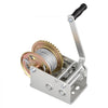 VEVOR Boat Winch, 3500 lbs Hand Winch, Heavy Duty Manual Rope Crank with 32.8ft Steel Wire, Portable Two-Way Ratchet, 2 Speed Switchable, Anti-Slip Handle Gear for Boat Trailer ATV Towing