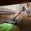 VEVOR Cordless Vacuum Cleaner 400W 40kPA Cordless Stick Vacuum Cleaner, For Home Hard Floor Carpet Pet Hair, 45-Min Runtime, Rechargeable, Lightweight Handheld, with LED Display, 4 Brush Heads