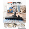 VEVOR Canister Vacuum Cleaner 1000W 17 kPa Portable Bagless Canister Vacuum, for Carpets, Hardwood Floors, Pet Hair, Adjustable Strong Suction, Easy-to-Clean Filter, with Hose, Cleaning Attachments