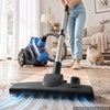 VEVOR Canister Vacuum Cleaner 1000W 17 kPa Portable Bagless Canister Vacuum, for Carpets, Hardwood Floors, Pet Hair, Adjustable Strong Suction, Easy-to-Clean Filter, with Hose, Cleaning Attachments