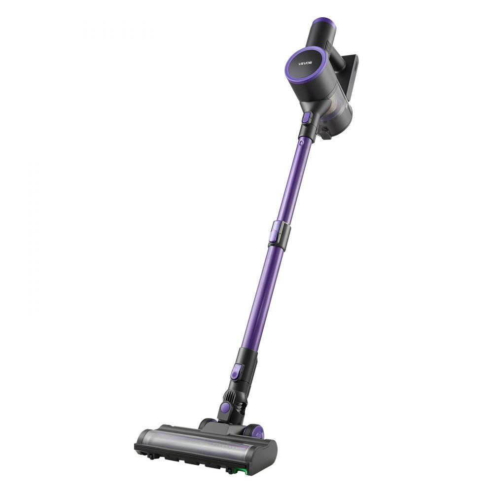 VEVOR Cordless Vacuum Cleaner, 25KPA Max Powerful Suction, Rechargeable Anti-Tangle Stick Vacuum with Dust Cup, Lightweight Handheld Vac with 35mins Runtime for Home, Carpet, Pet Hair, Hard Floor