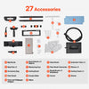VEVOR Steam Cleaner, Multipurpose Powerful Steamer with 27 Accessories, Steamer Cleaing with Extra-Long Power Cord, 51 oz Tank and Portable Handle, for Grout, Tile, Floors, Appliances, Home & Car