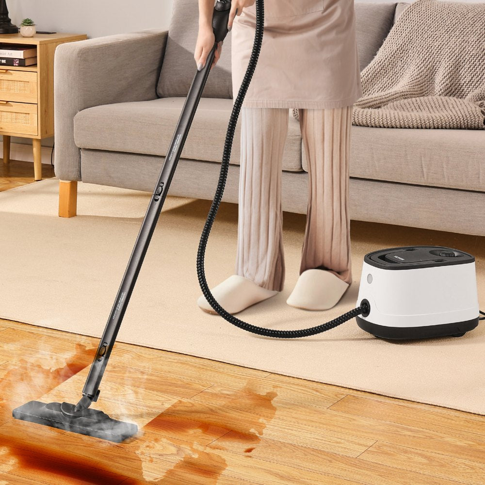 VEVOR Steam Cleaner, Multipurpose Powerful Steamer with 27 Accessories, Steamer Cleaing with Extra-Long Power Cord, 51 oz Tank and Portable Handle, for Grout, Tile, Floors, Appliances, Home & Car