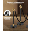VEVOR Stanchions and Velvet Ropes, 6 Pcs Crowd Control Barriers with 4 Black Velvet Ropes, Stainless Steel Stanchion Post Queue with Sand Injection Hollow Base for Theater, Wedding, Party Supplies