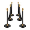 VEVOR Stanchions and Velvet Ropes, 6 Pcs Crowd Control Barriers with 4 Black Velvet Ropes, Stainless Steel Stanchion Post Queue with Sand Injection Hollow Base for Theater, Wedding, Party Supplies