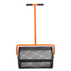 VEVOR Compost Spreader, 24.4-25.6" Height Adjustable Handle, 24" Wide, Lawn and Garden Peat Moss Roller with Side Latches, Powder Coated Steel Mesh Basket for Spreading Manure, Topsoil, Black