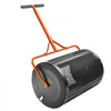VEVOR Compost Spreader and Peat Moss Spreader, 24" Roller Lawn Spreader with Height Adjustable T Shaped Handle, Steel Mesh Basket Garden Spreader with Side Latches, for Spreading Manure Topsoil, Black