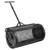 VEVOR Compost Spreader, 36" Wide Peat Moss Spreader with Push/Tow Handle, 4 Heights Adjustable, Powder-Coated Steel Garden Peat Moss Roller, Heavy Duty Grass Seed Roller for Planting Seeding, Black