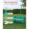 VEVOR Compost Spreader, 24 in Wide Peat Moss Spreader with Push/Tow Handle, 4 Heights Adjustable, Powder-Coated Steel Garden Peat Moss Roller, Heavy Duty Grass Seed Spreaders for Planting Seeding