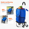 VEVOR Stair Climber Trolley Dolly, 36L Folding Shopping Cart, Grocery Cart Trolley Laundry Stair Climbing Handcart with 6 Wheels & Oxford Cloth Bag, Foldable Cart for Shopping Grocery Laundry Climbing