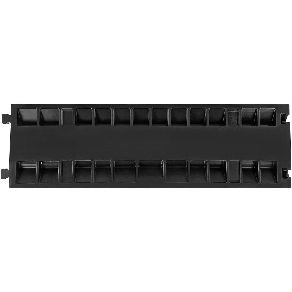 VEVOR 3 Channel Rubber Cable Protector Ramp 1.2 x 1.2 Inch Channel Heavy Duty Cable Wire Cord Cover Ramp Speed Bump Driveway Hose Cable Ramp Protector