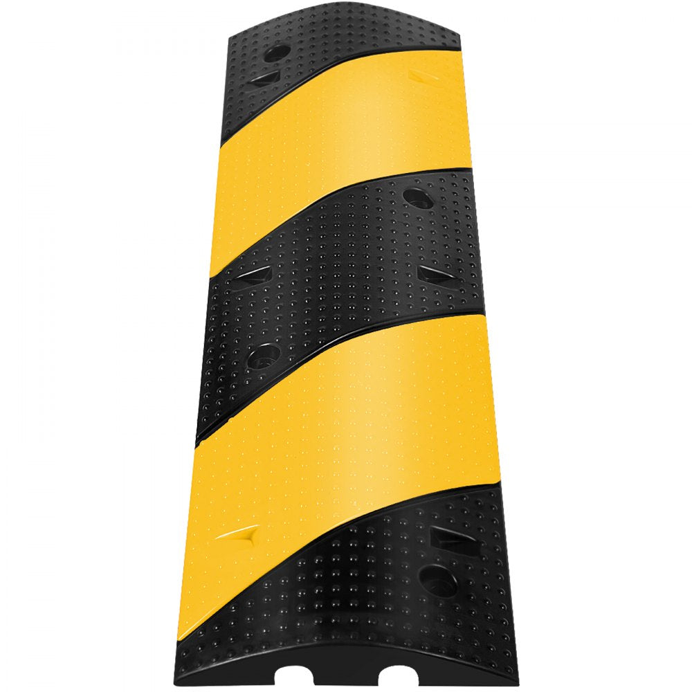 VEVOR Modular Rubber Traffic Speed Bump 2 Channel Cable Protector Ramp
