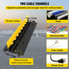 VEVOR 5-Set Rubber Cable Guard, Dual-Channel, Durable 66,000 lbs Capacity, Wire & Hose Protection Speed Bump for Driveways (2-Channel, 5 Sets-66,000 lbs)