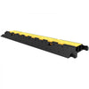 VEVOR 5-Set Rubber Cable Guard, Dual-Channel, Durable 66,000 lbs Capacity, Wire & Hose Protection Speed Bump for Driveways (2-Channel, 5 Sets-66,000 lbs)