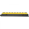 VEVOR 5-Set Rubber Cable Guard, Dual-Channel, Durable 66,000 lbs Capacity, Wire & Hose Protection Speed Bump for Driveways (2-Channel, 5 Sets-66,000 lbs)