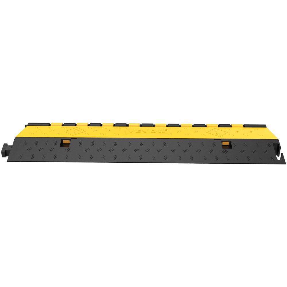 VEVOR 5-Set Rubber Cable Guard, Dual-Channel, Durable 66,000 lbs Capacity, Wire & Hose Protection Speed Bump for Driveways (2-Channel, 5 Sets-66,000 lbs)