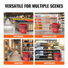 VEVOR Shopping Baskets, 6PCS, 39L Shopping Carts with Handles, Plastic Rolling Shopping Basket with Wheels, Large Portable Shopping Basket Set for Supermarkets, Retail Stores, Grocery Shopping, Red