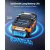 VEVOR Fiber Fusion Splicer 6 Motors with 8s Splicing & 18s Heating, 5200mAh Core Alignment Fibers Optical Splicer, 5" LCD Screen, 3 in 1 Fiber Holder, App Bluetooth Connectivity for SM MM DS NZDS